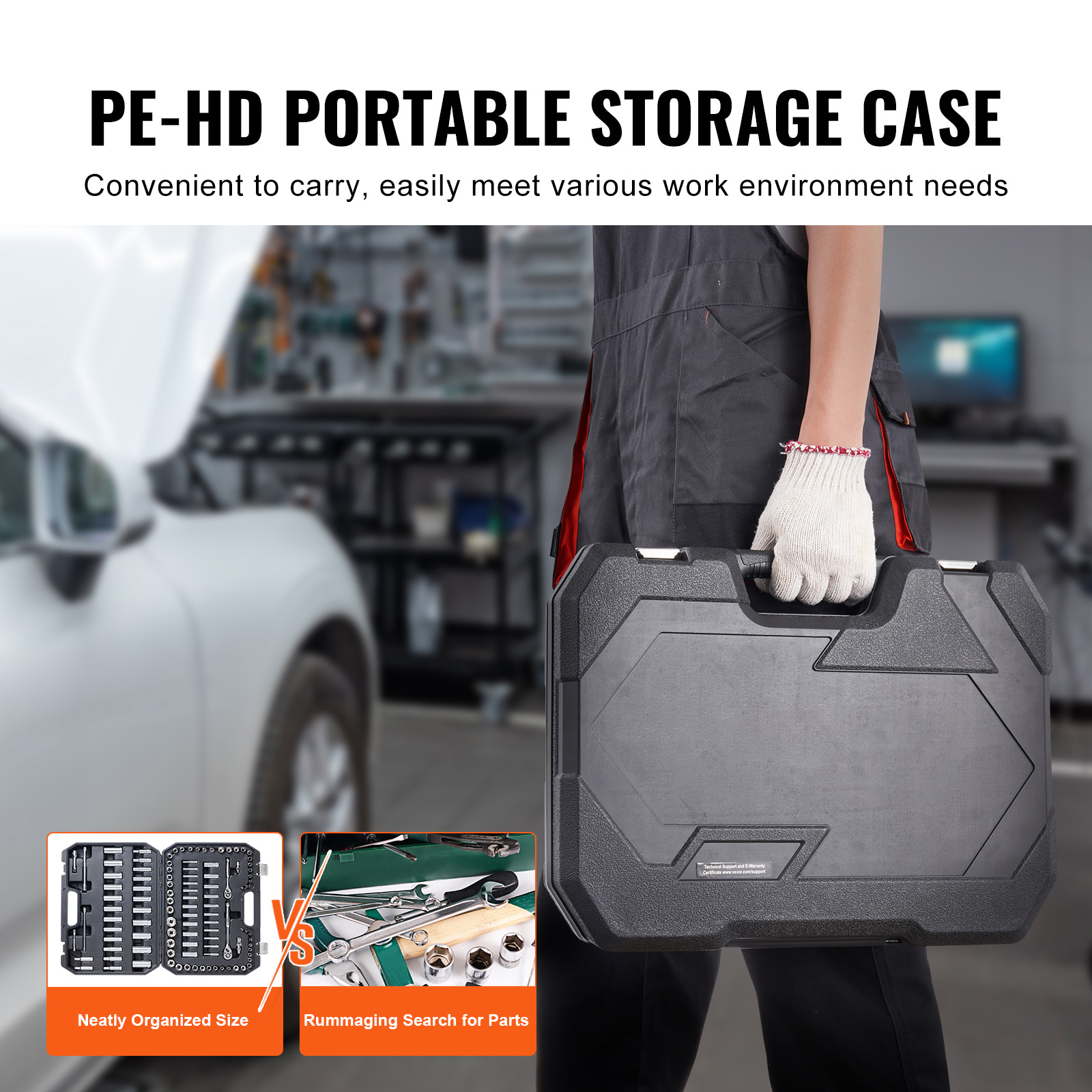 Socket Set And Ratchet Tool Kit With Storage Case 106 Piece Set_voghion.com